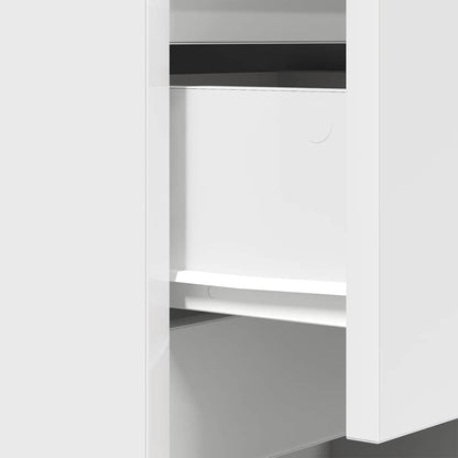 vidaXL Nachttisch mit 3 Schubladen Weiß 39x35x65 cm