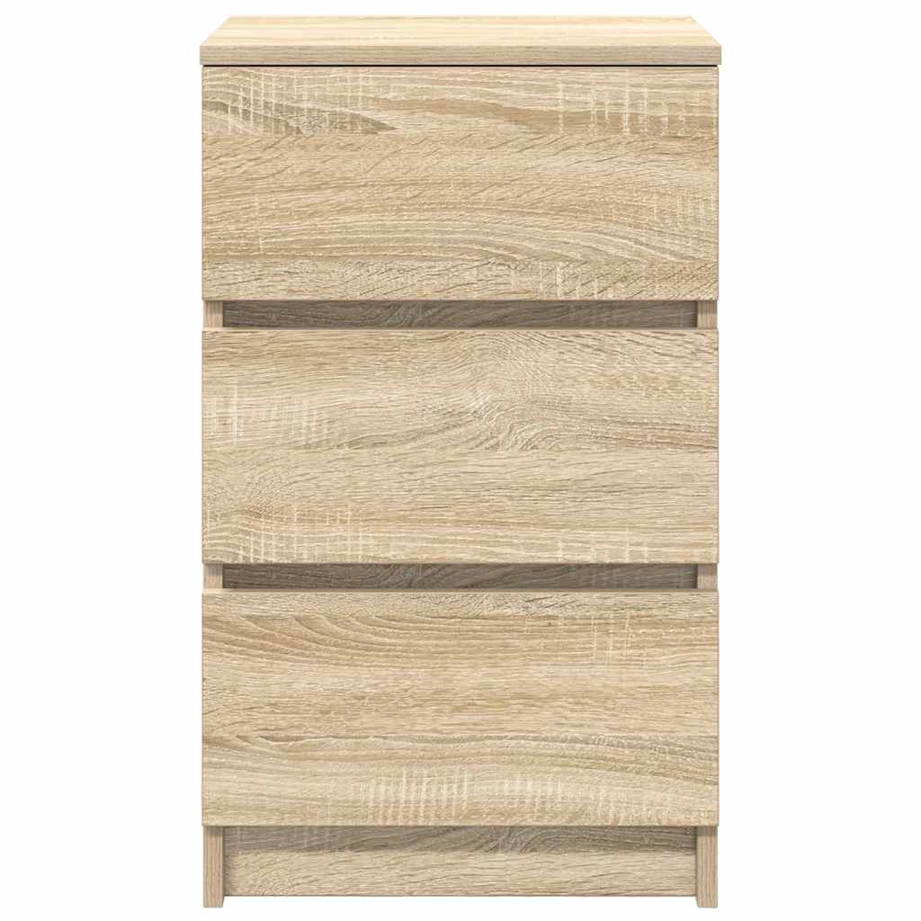 Nachttisch mit 3 Schubladen Sonoma-Eiche 39x35x65 cm