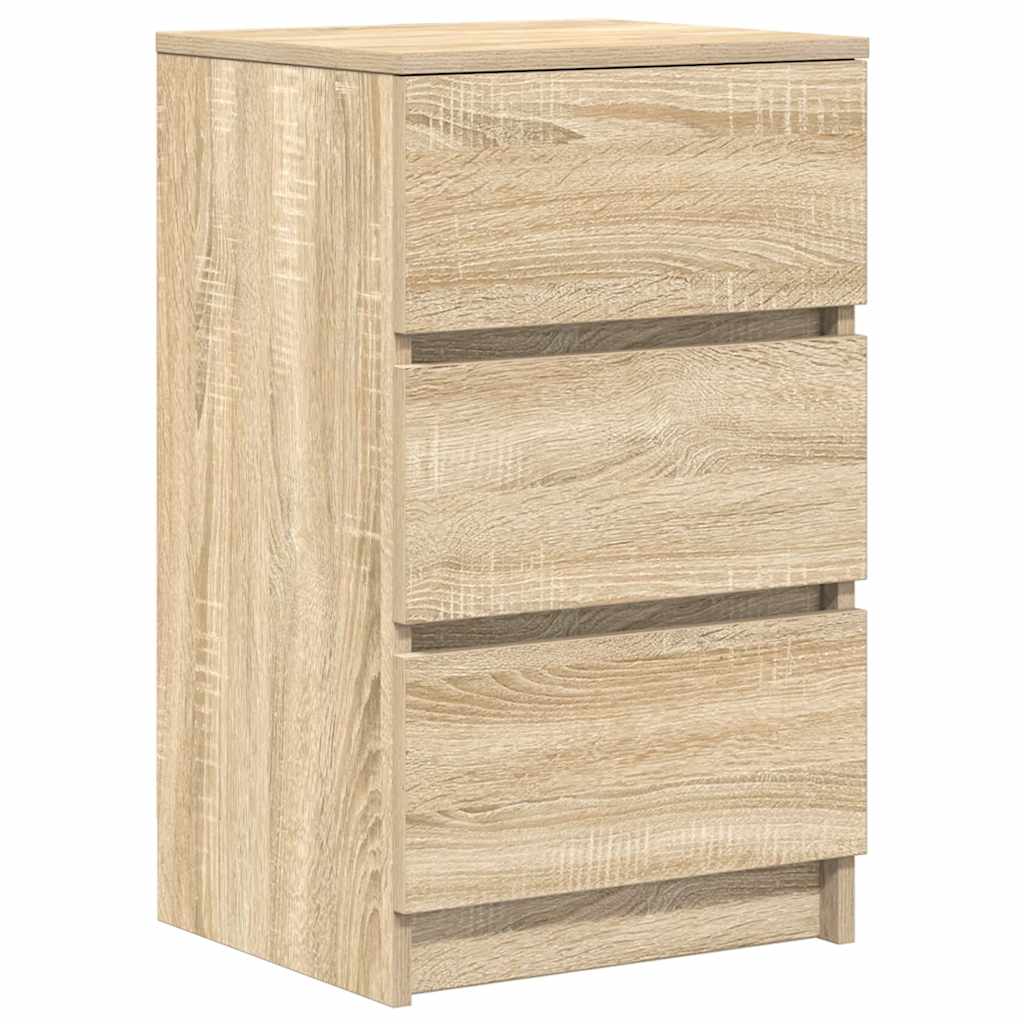 vidaXL Nachttische mit 3 Schubladen 2 Stk. Sonoma-Eiche 39x35x65 cm