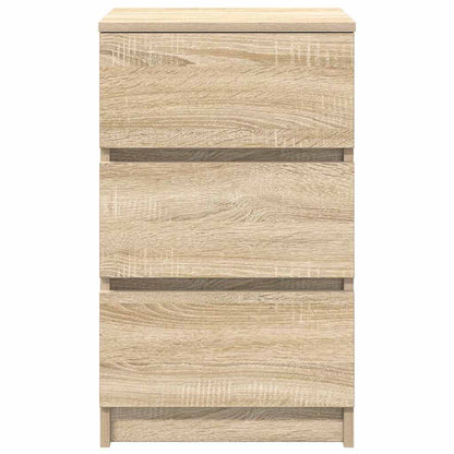 vidaXL Nachttische mit 3 Schubladen 2 Stk. Sonoma-Eiche 39x35x65 cm
