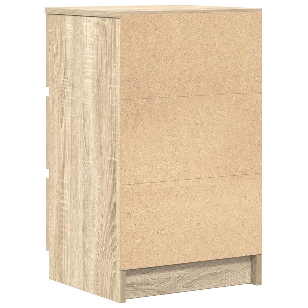 vidaXL Nachttische mit 3 Schubladen 2 Stk. Sonoma-Eiche 39x35x65 cm
