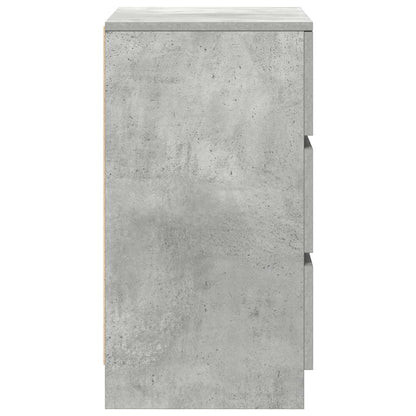 vidaXL Nachttisch mit 3 Schubladen Betongrau 39x35x65 cm