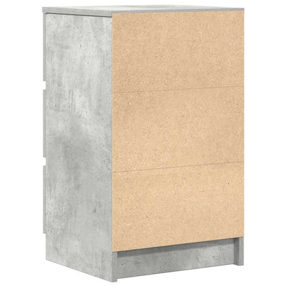 vidaXL Nachttisch mit 3 Schubladen Betongrau 39x35x65 cm
