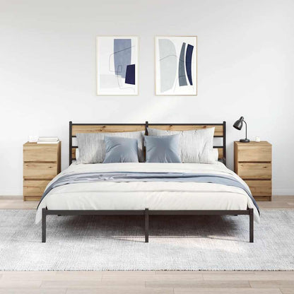 Nachttische mit 3 Schubladen 2 Stk. Artisan-Eiche 39x35x65 cm