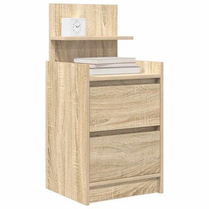 vidaXL Nachttisch mit 2 Schubladen Sonoma-Eiche 38x34x80 cm