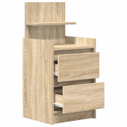 vidaXL Nachttisch mit 2 Schubladen Sonoma-Eiche 38x34x80 cm