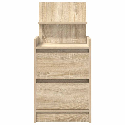 vidaXL Nachttisch mit 2 Schubladen Sonoma-Eiche 38x34x80 cm