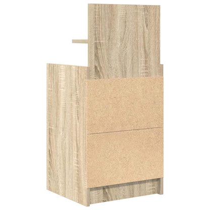 vidaXL Nachttisch mit 2 Schubladen Sonoma-Eiche 38x34x80 cm