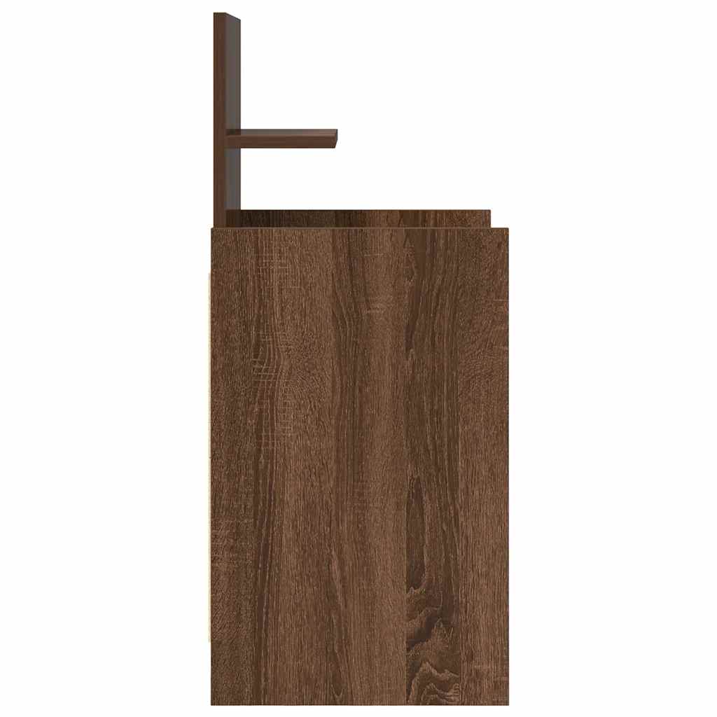 vidaXL Nachttisch mit 2 Schubladen Braun Eichen-Optik 38x34x80 cm