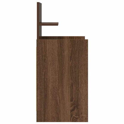 vidaXL Nachttisch mit 2 Schubladen Braun Eichen-Optik 38x34x80 cm