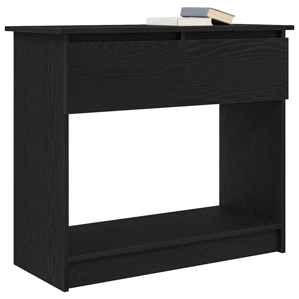 vidaXL Table console avec tiroirs Noir 85,5x38,5x74,5 cm