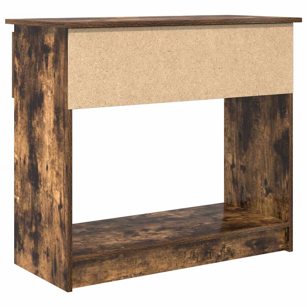 vidaXL Konsolentisch mit Schubladen Räuchereiche 85,5x38,5x74,5 cm