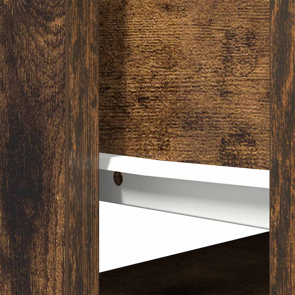 vidaXL Konsolentisch mit Schubladen Räuchereiche 85,5x38,5x74,5 cm