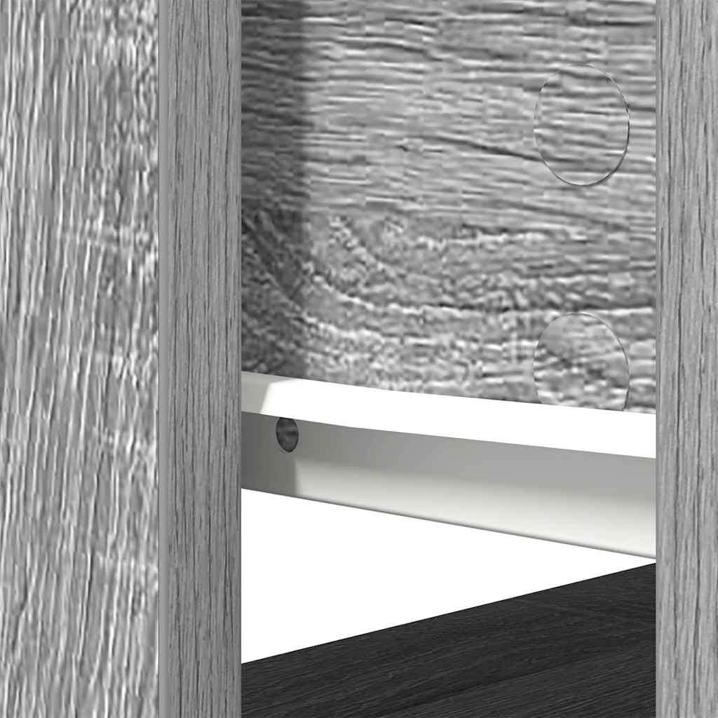 vidaXL Konsolentisch mit Schubladen Grau Sonoma 85,5x38,5x74,5 cm