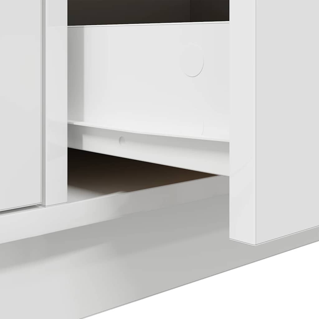 vidaXL TV-Schrank mit LED-Leuchten Weiß 100x41x50 cm