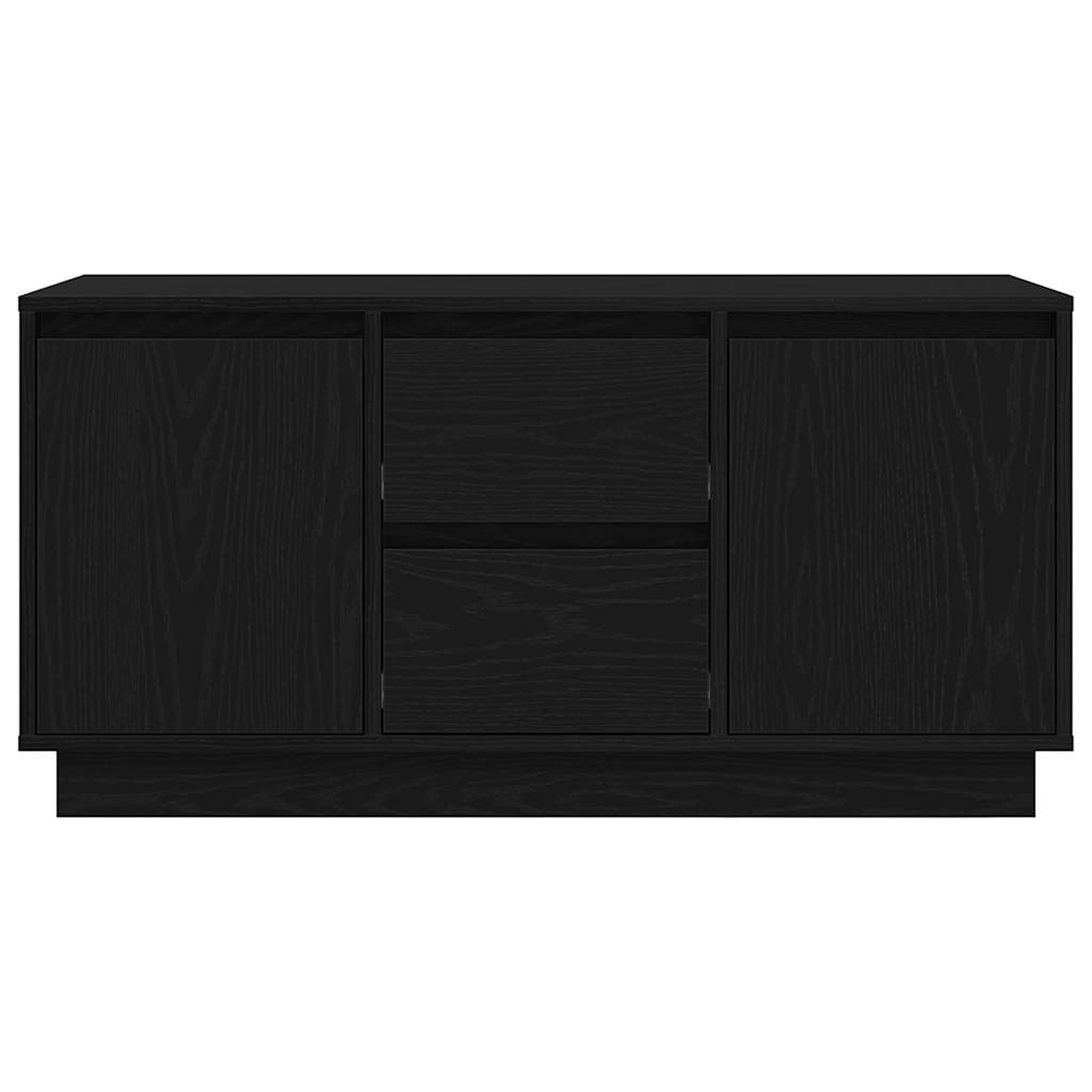 TV-Schrank mit LED-Leuchten Schwarz Eichen-Optik 100x41x50 cm