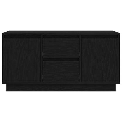 TV-Schrank mit LED-Leuchten Schwarz Eichen-Optik 100x41x50 cm