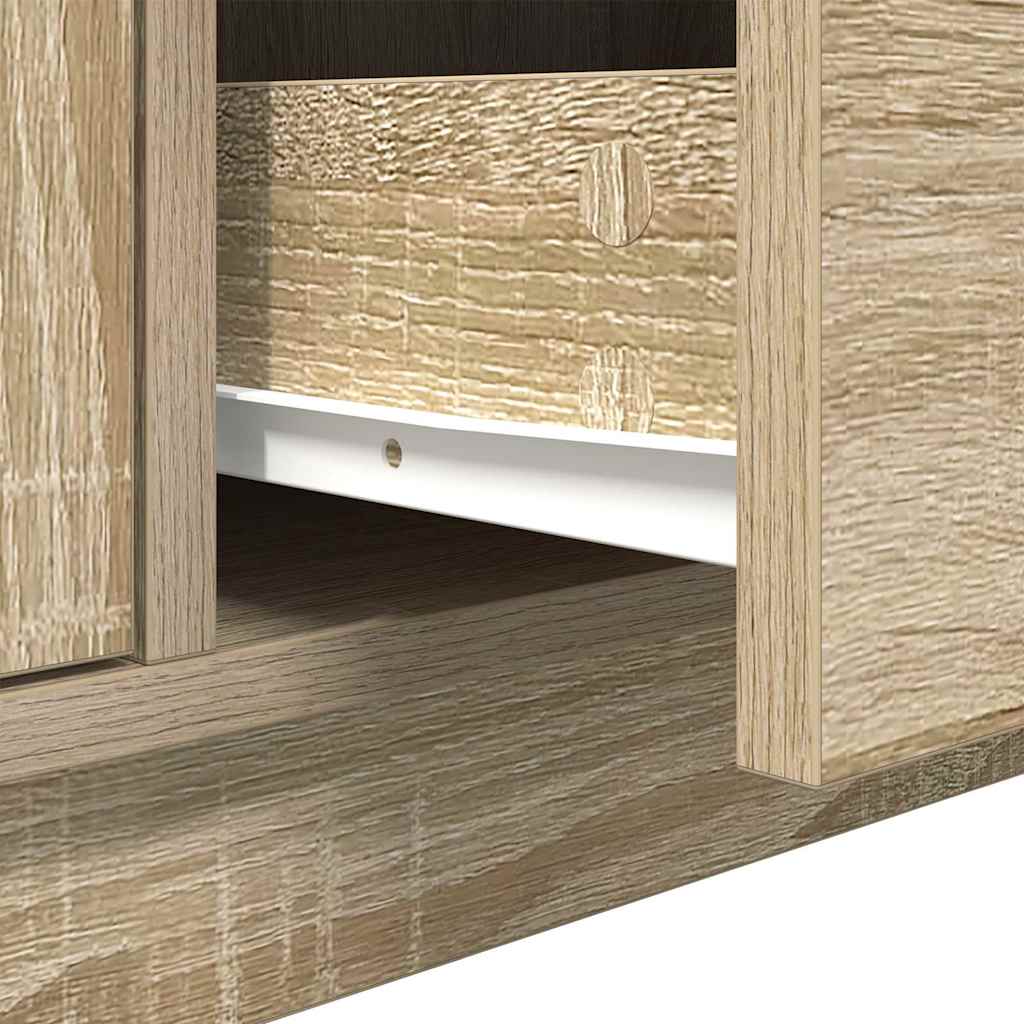 vidaXL TV-Schrank mit LED-Leuchten Sonoma-Eiche 100x41x50 cm