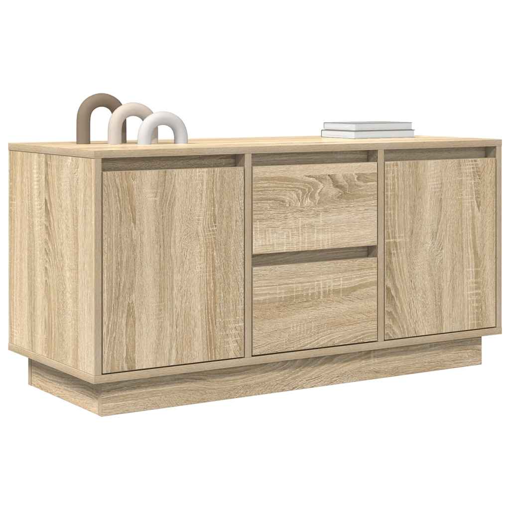 vidaXL TV-Schrank mit LED-Leuchten Sonoma-Eiche 100x41x50 cm