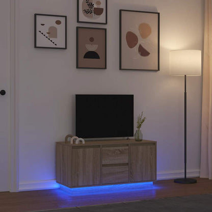 vidaXL TV-Schrank mit LED-Leuchten Sonoma-Eiche 100x41x50 cm