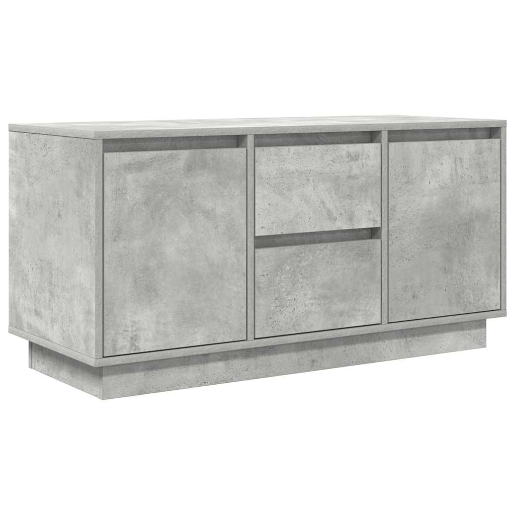 vidaXL TV-Schrank mit LED-Leuchten Betongrau 100x41x50 cm