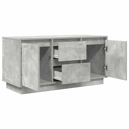 vidaXL TV-Schrank mit LED-Leuchten Betongrau 100x41x50 cm