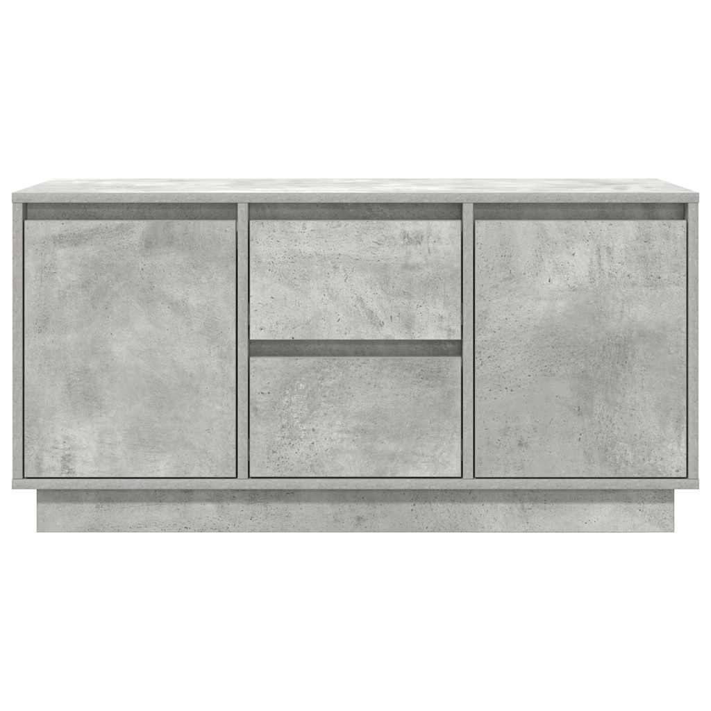 vidaXL TV-Schrank mit LED-Leuchten Betongrau 100x41x50 cm