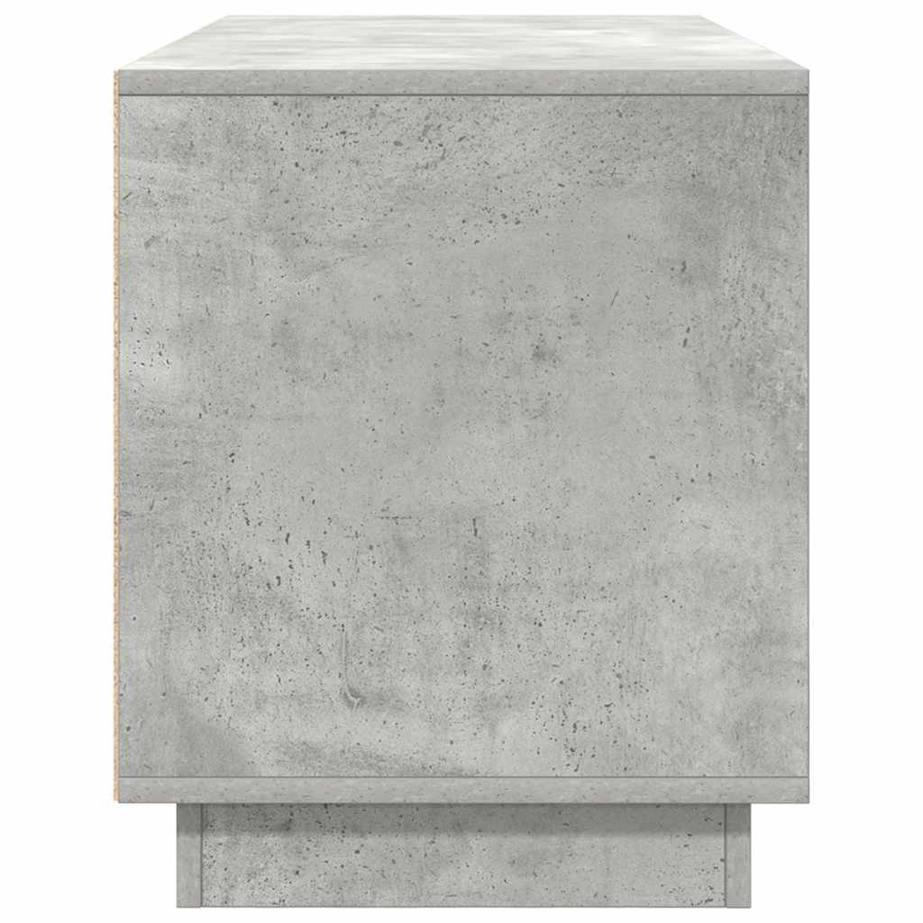 vidaXL TV-Schrank mit LED-Leuchten Betongrau 100x41x50 cm