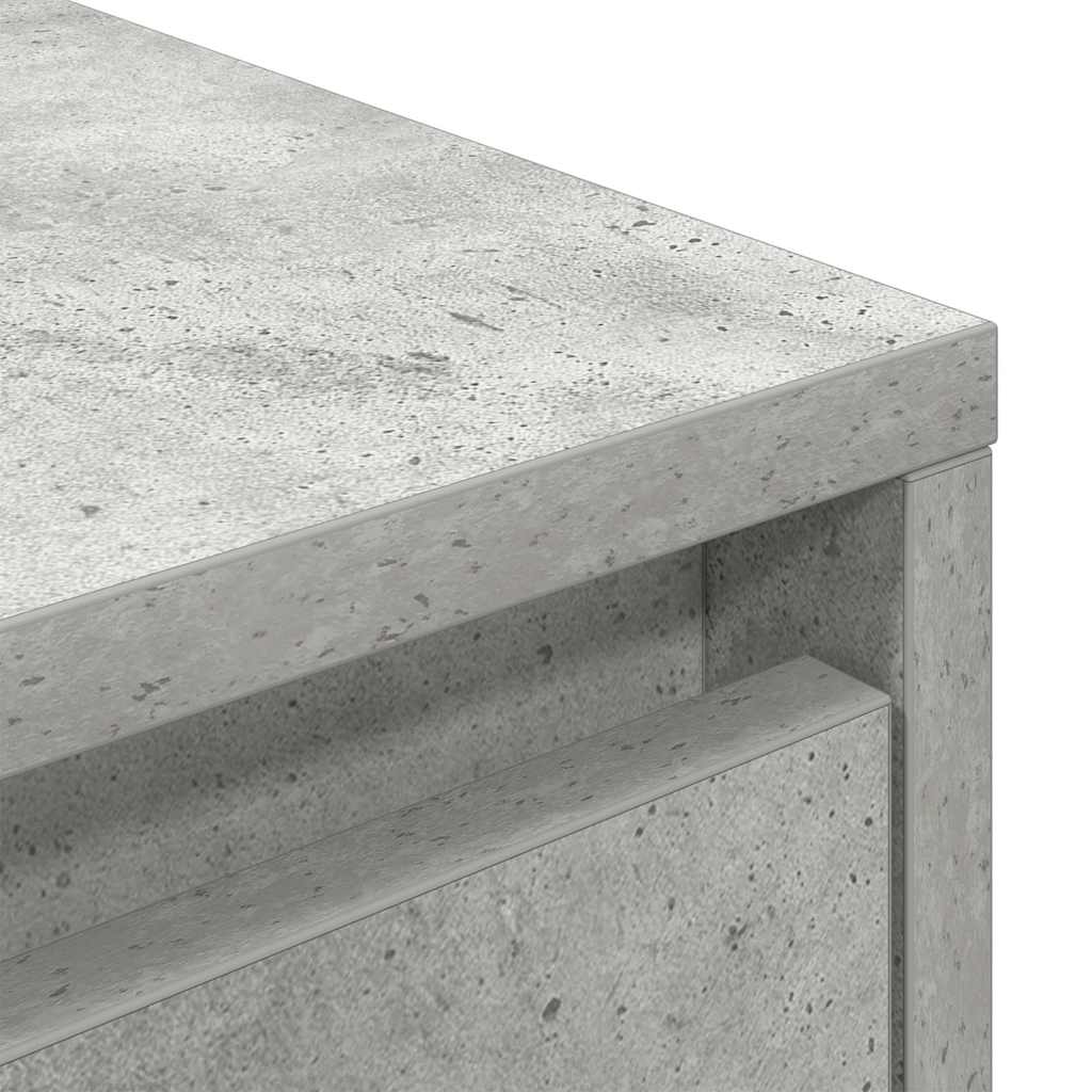 vidaXL TV-Schrank mit LED-Leuchten Betongrau 100x41x50 cm