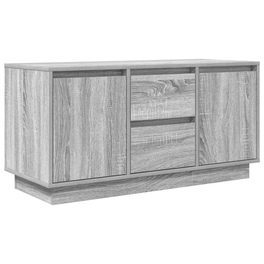 TV-Schrank mit LED-Leuchten Grau Sonoma 100x41x50 cm