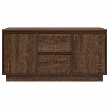 Meuble TV vidaXL avec lumières LED marron aspect chêne 100x41x50 cm