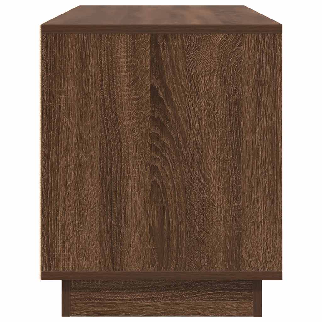 Meuble TV vidaXL avec lumières LED marron aspect chêne 100x41x50 cm