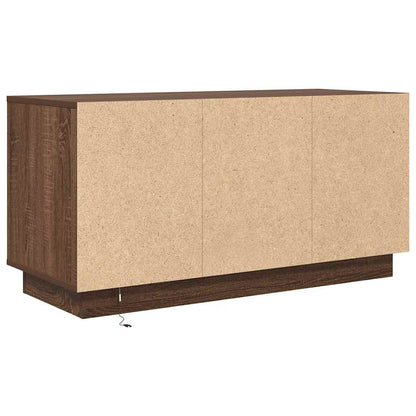 Meuble TV vidaXL avec lumières LED marron aspect chêne 100x41x50 cm