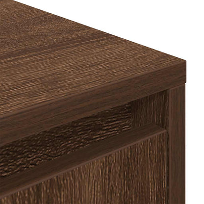 Meuble TV vidaXL avec lumières LED marron aspect chêne 100x41x50 cm