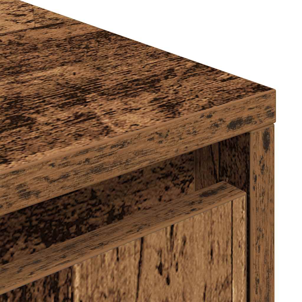 TV-Schrank mit LED-Leuchten Altholz-Optik 100x41x50 cm