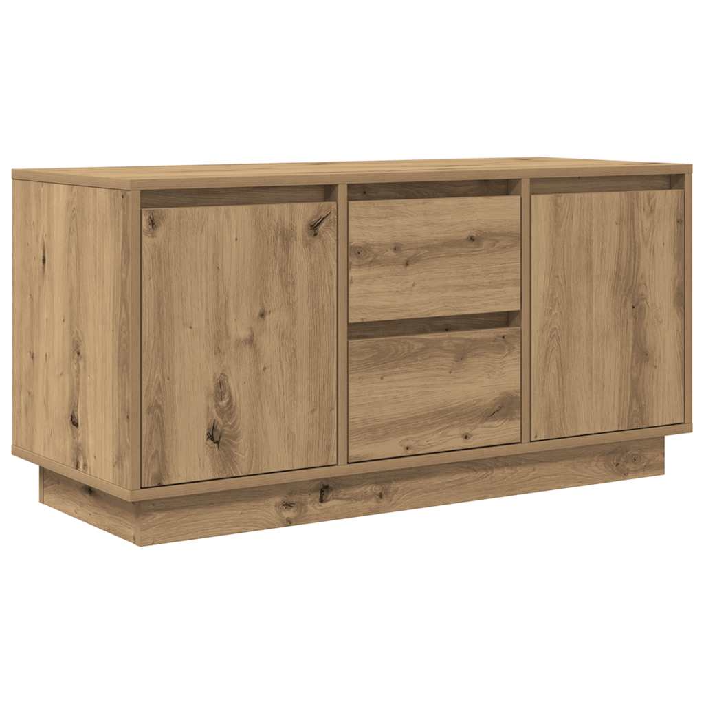 vidaXL Meuble TV avec lumières LED Chêne Artisan 100x41x50 cm