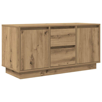 vidaXL Meuble TV avec lumières LED Chêne Artisan 100x41x50 cm