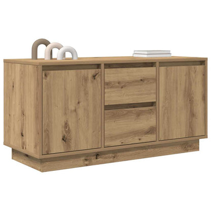 vidaXL Meuble TV avec lumières LED Chêne Artisan 100x41x50 cm