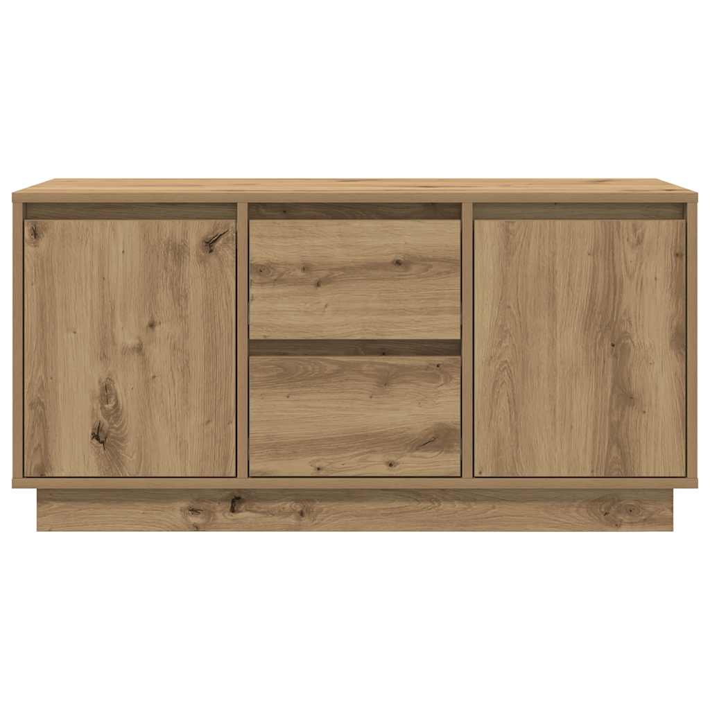 vidaXL Meuble TV avec lumières LED Chêne Artisan 100x41x50 cm