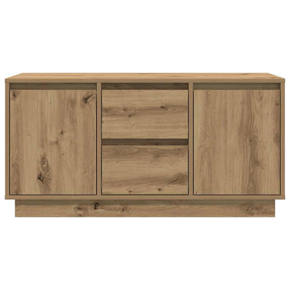 vidaXL Meuble TV avec lumières LED Chêne Artisan 100x41x50 cm