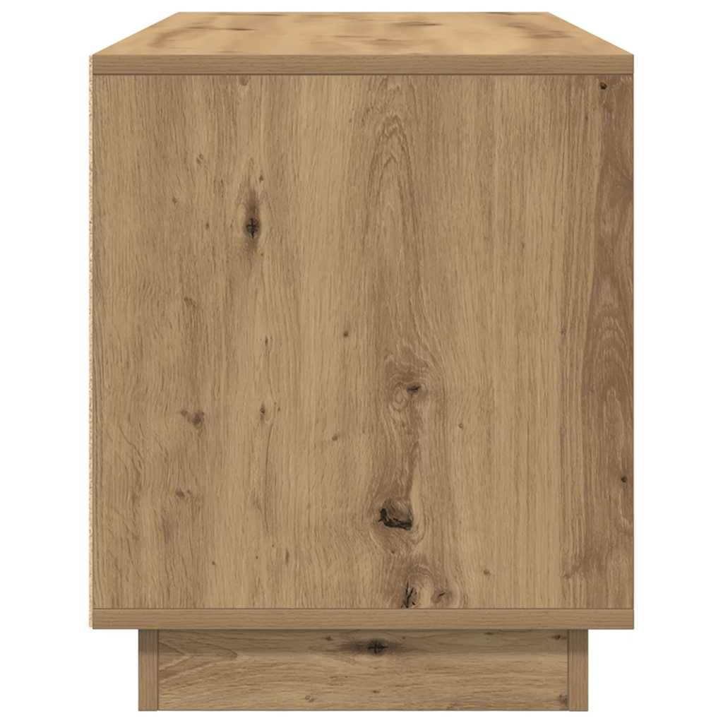 vidaXL Meuble TV avec lumières LED Chêne Artisan 100x41x50 cm