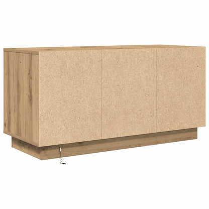 vidaXL Meuble TV avec lumières LED Chêne Artisan 100x41x50 cm