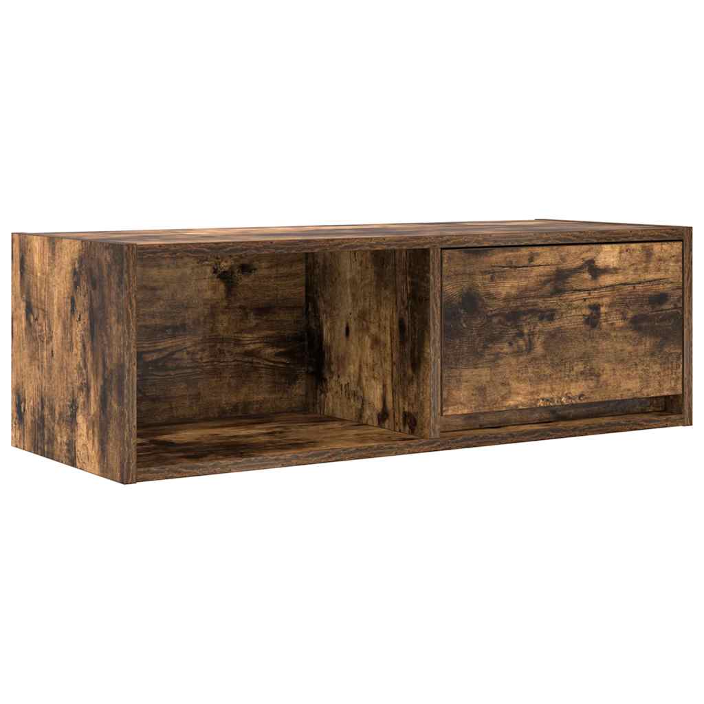 vidaXL Meuble TV chêne fumé 80x31x25,5 cm aggloméré