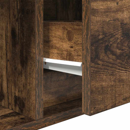 vidaXL Meuble TV chêne fumé 80x31x25,5 cm aggloméré