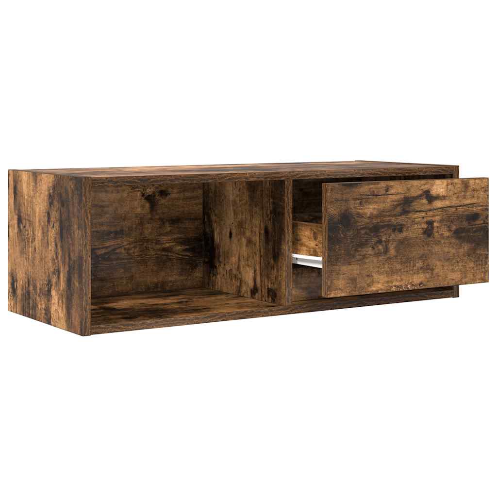 vidaXL Meuble TV chêne fumé 80x31x25,5 cm aggloméré
