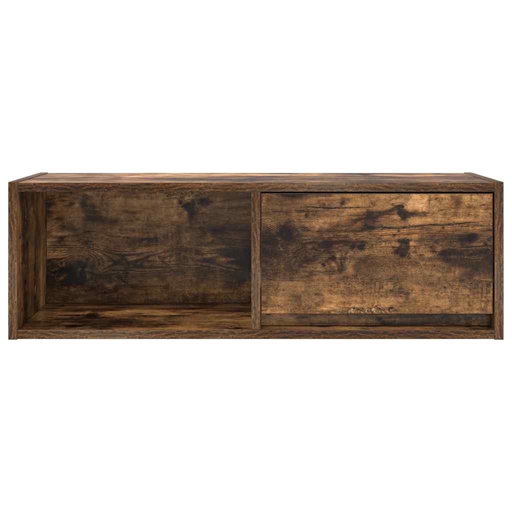 vidaXL Meuble TV chêne fumé 80x31x25,5 cm aggloméré