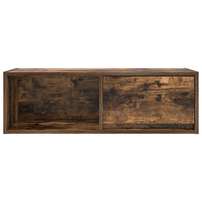 vidaXL Meuble TV chêne fumé 80x31x25,5 cm aggloméré