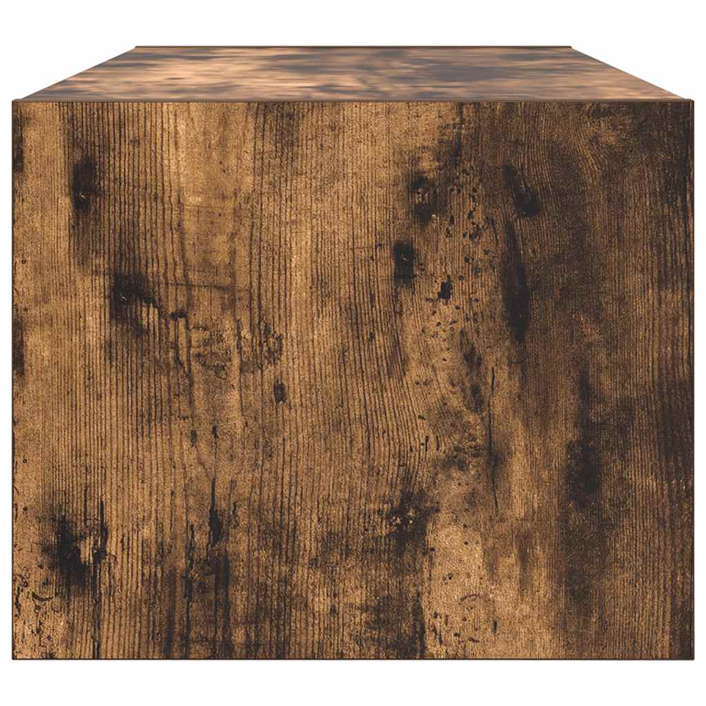 vidaXL Meuble TV chêne fumé 80x31x25,5 cm aggloméré