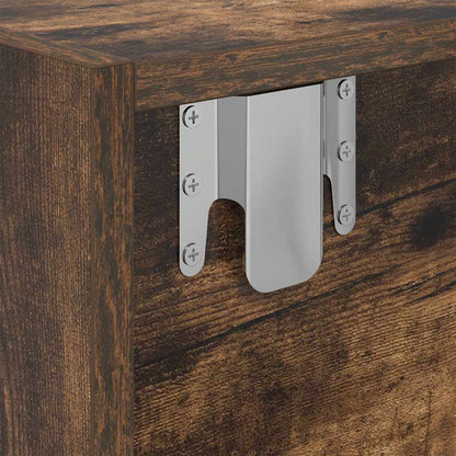 vidaXL Meuble TV chêne fumé 80x31x25,5 cm aggloméré