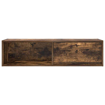 vidaXL Meuble TV chêne fumé 100x31x25,5 cm bois d'ingénierie